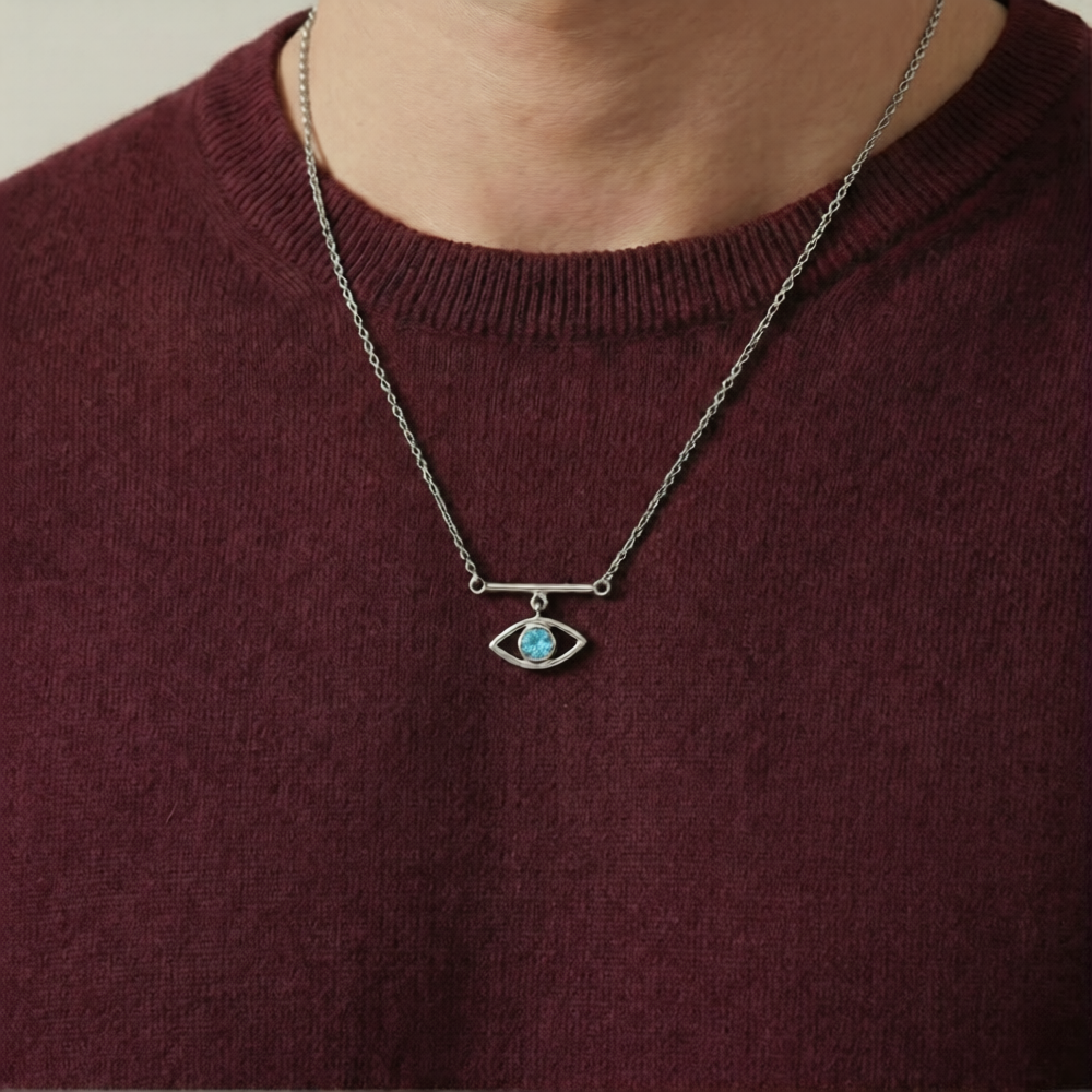 Guardian Gaze Evil Eye Pendant for Men